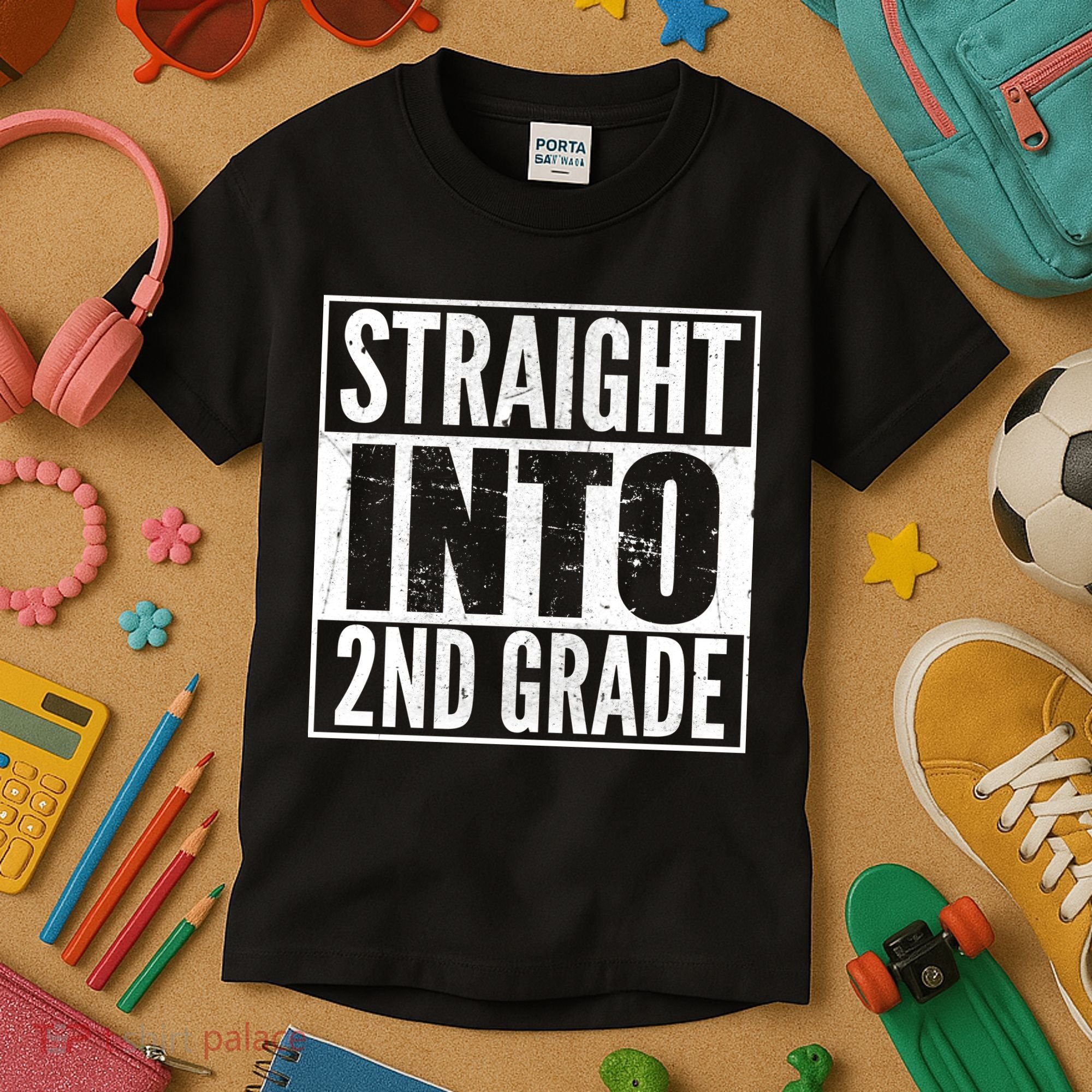 Straight Into 2nd Grade Kids T-Shirt