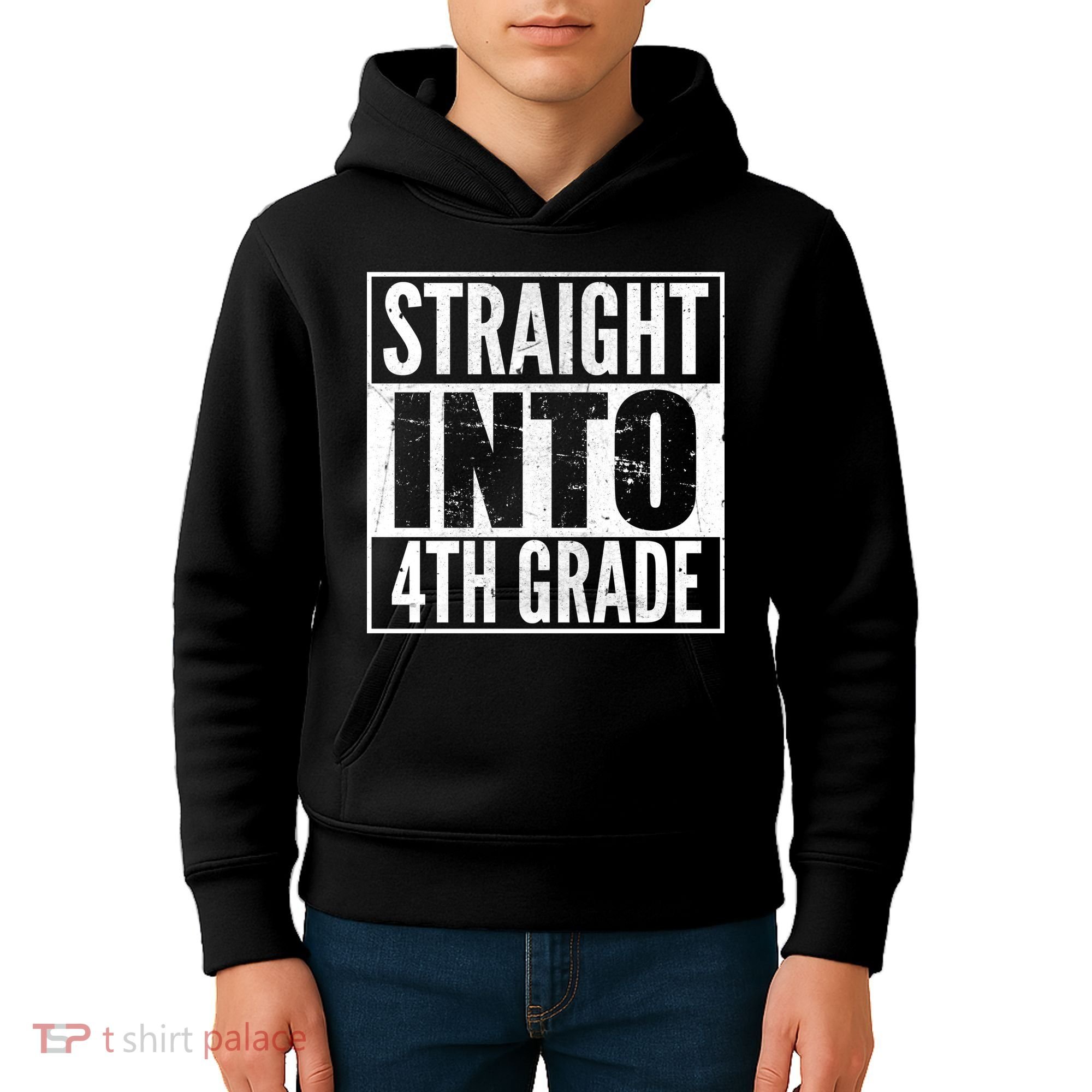 Straight Into 4th Grade Kids Hoodie