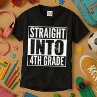Straight Into 4th Grade Kids T-Shirt thumb 3