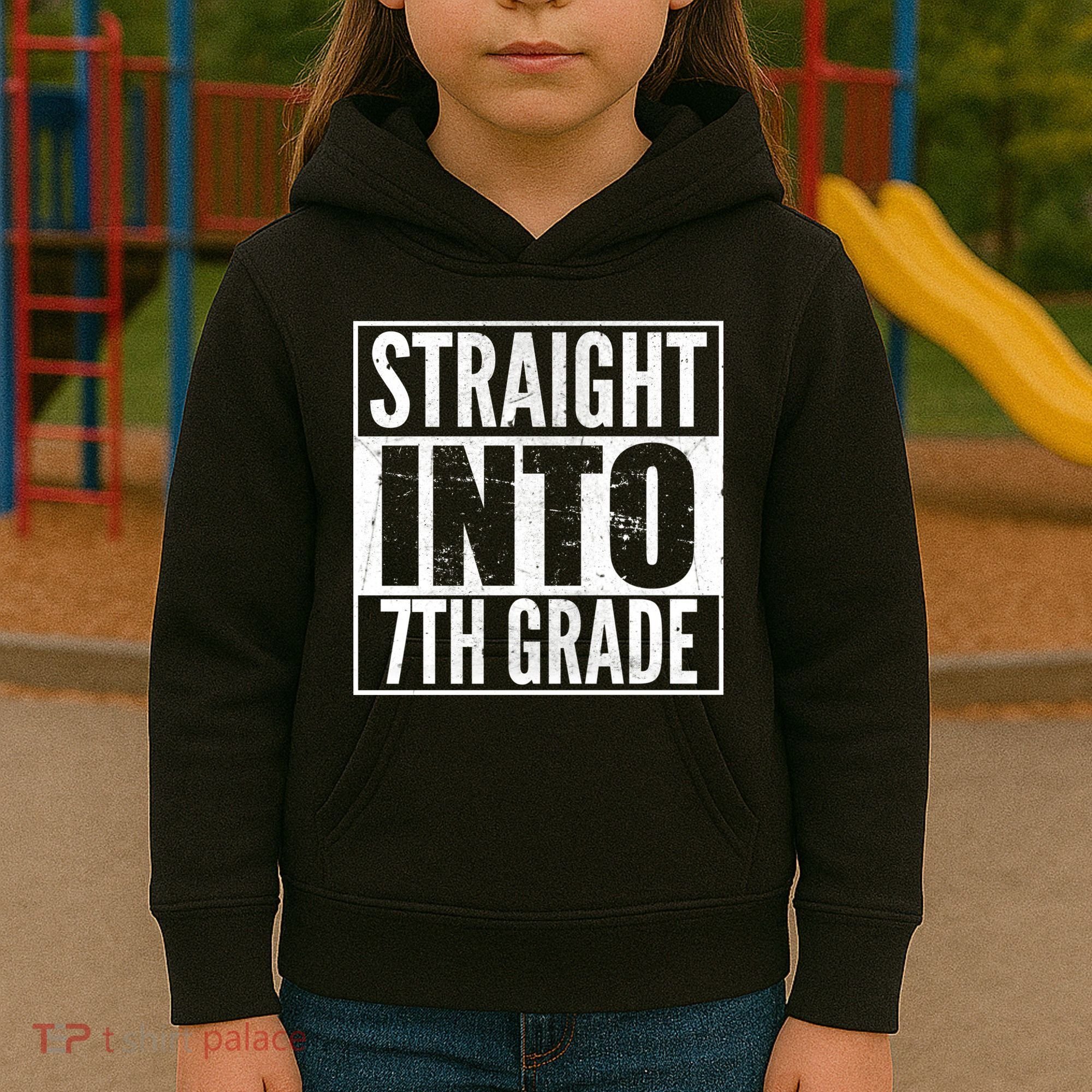 Straight Into 7th Grade Kids Hoodie