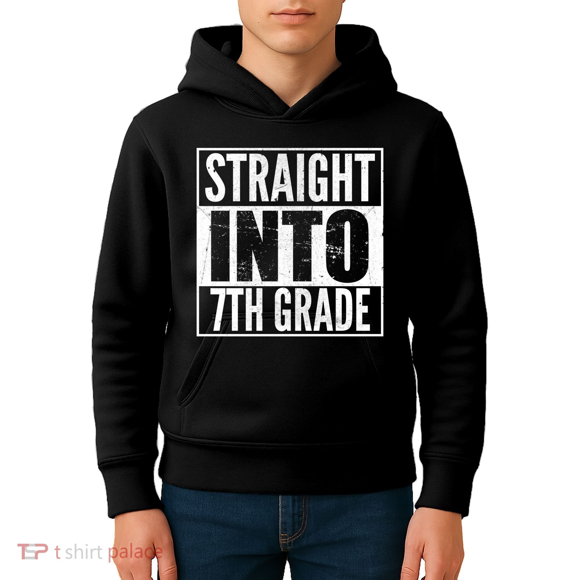Straight Into 7th Grade Kids Hoodie