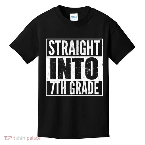 Straight Into 7th Grade Kids T-Shirt in the selected color