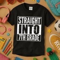 Straight Into 7th Grade Kids T-Shirt thumb 3