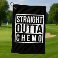 Straight Out of Chemo Golf Towel thumb 1