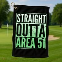 Straight Outta Area 51 Golf Towel thumb 1