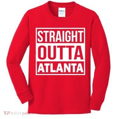 Straight Outta Atlanta Kids Long Sleeve Shirt