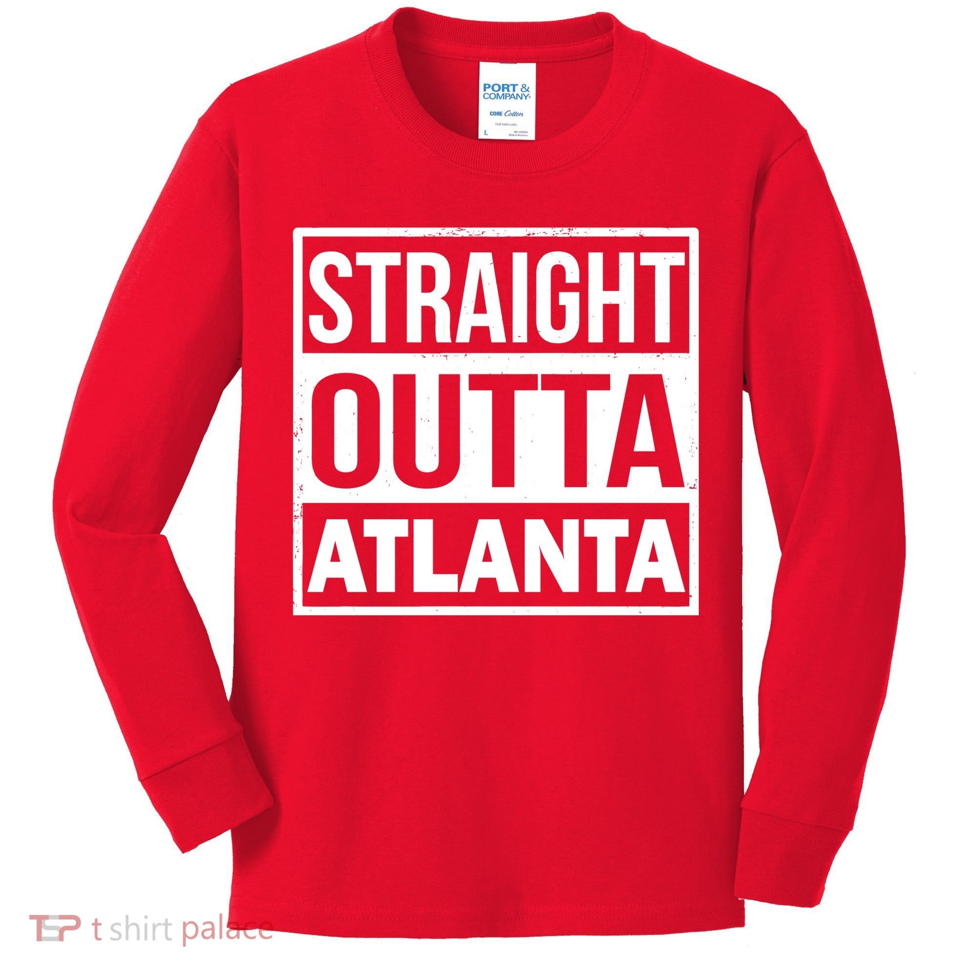 Straight Outta Atlanta Kids Long Sleeve Shirt