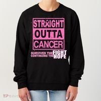 Straight Outta Breast Cancer Fight Hope Women's Sweatshirt thumb 0