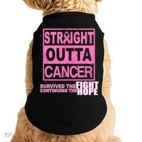Straight Outta Breast Cancer Fight Hope Doggie Tank thumb 0