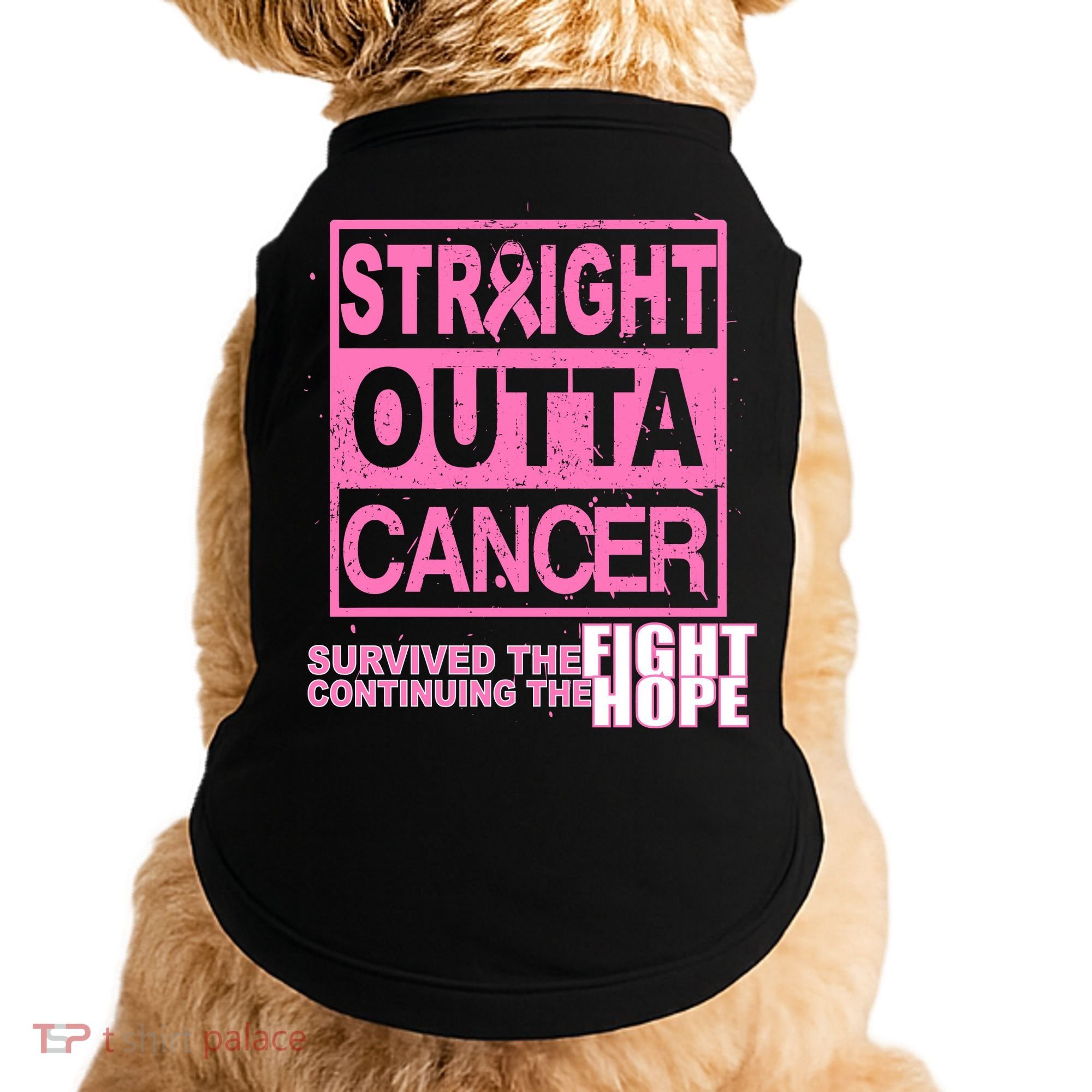 Straight Outta Breast Cancer Fight Hope Doggie Tank