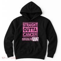 Straight Outta Breast Cancer Fight Hope Hoodie thumb 0