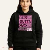 Straight Outta Breast Cancer Fight Hope Hoodie thumb 5
