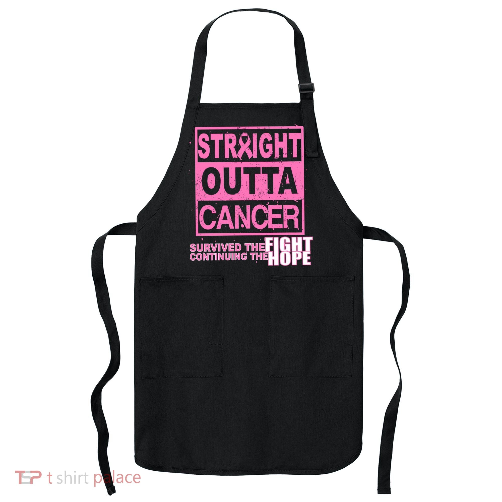 Straight Outta Breast Cancer Fight Hope Apron
