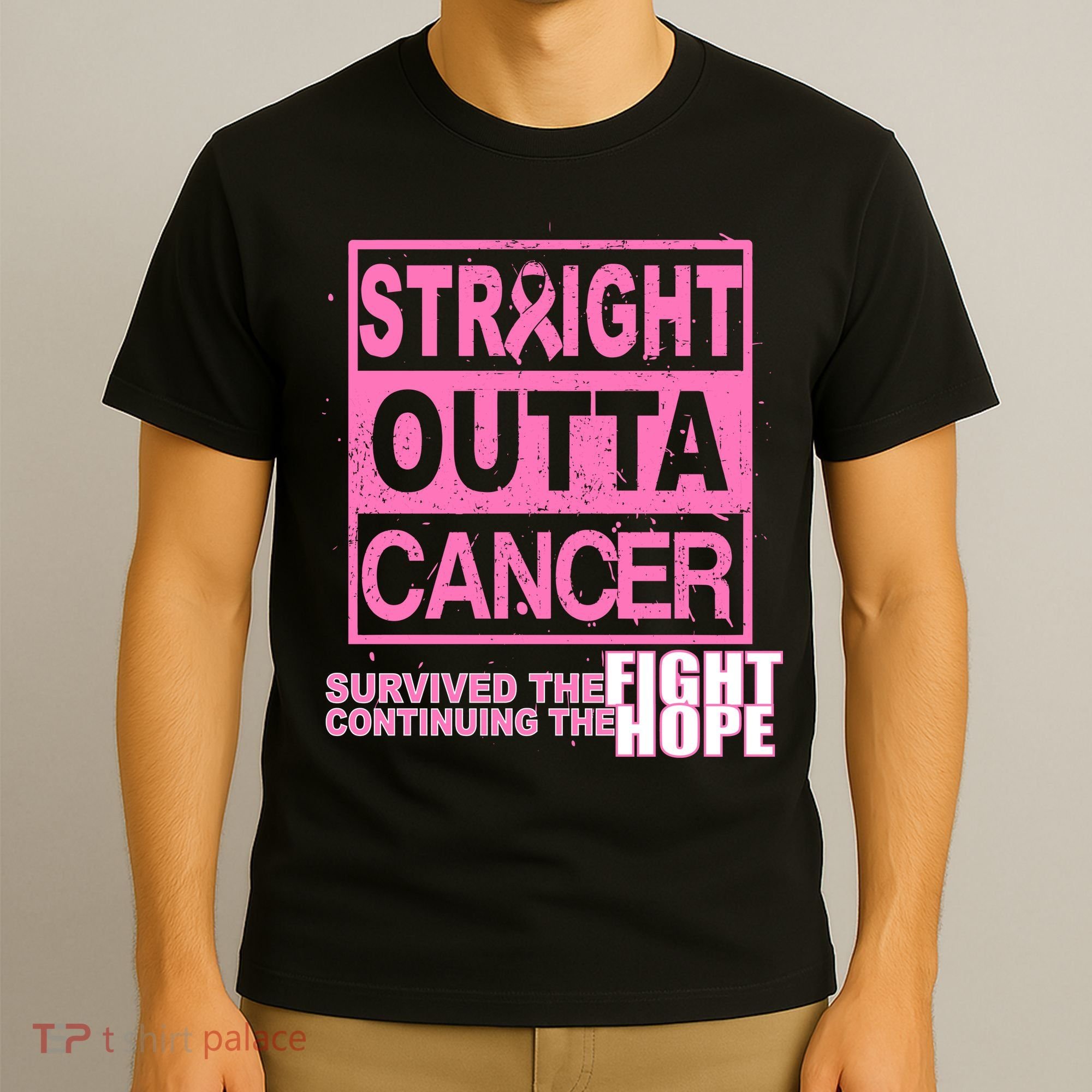 Straight Outta Breast Cancer Fight Hope T-Shirt