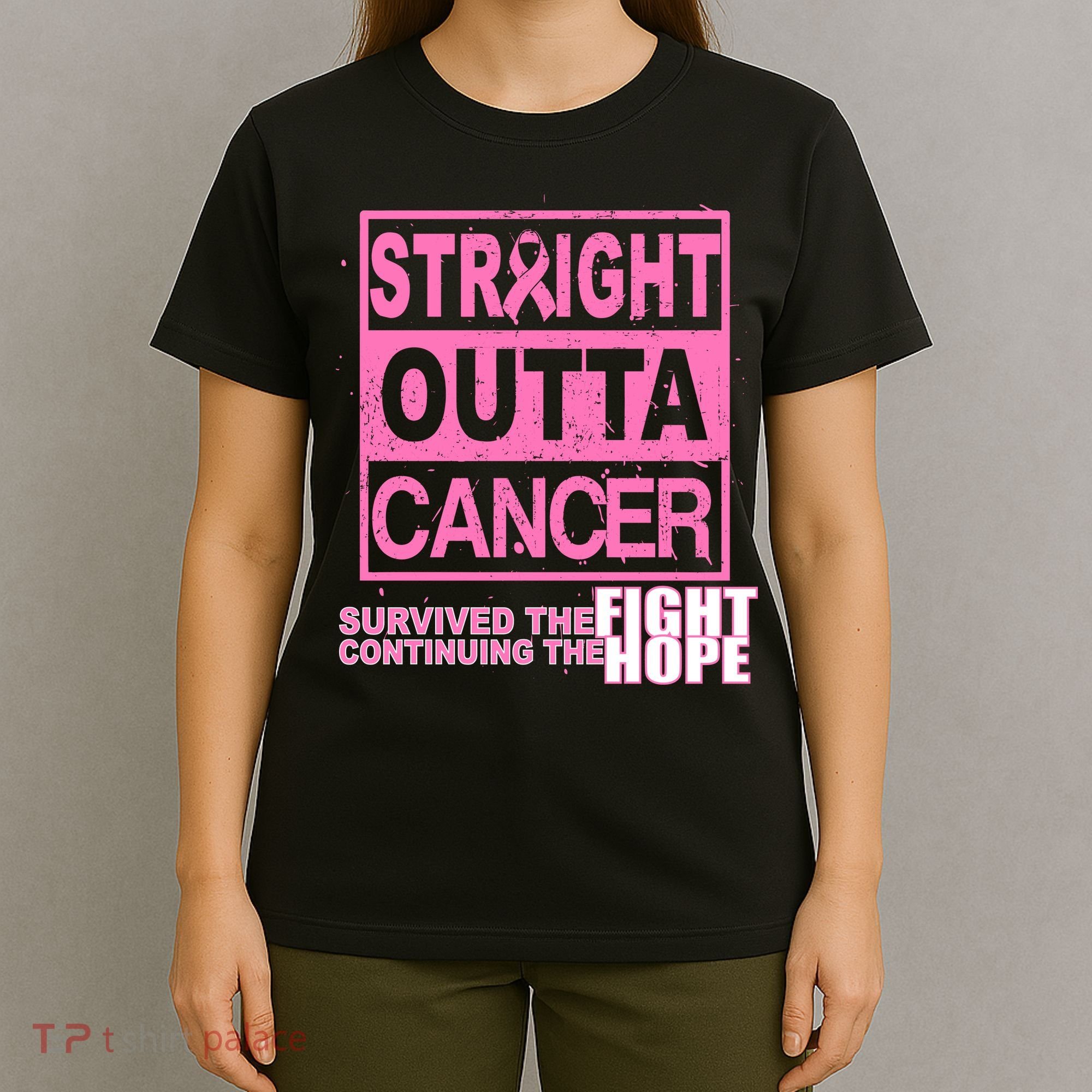 Straight Outta Breast Cancer Fight Hope T-Shirt