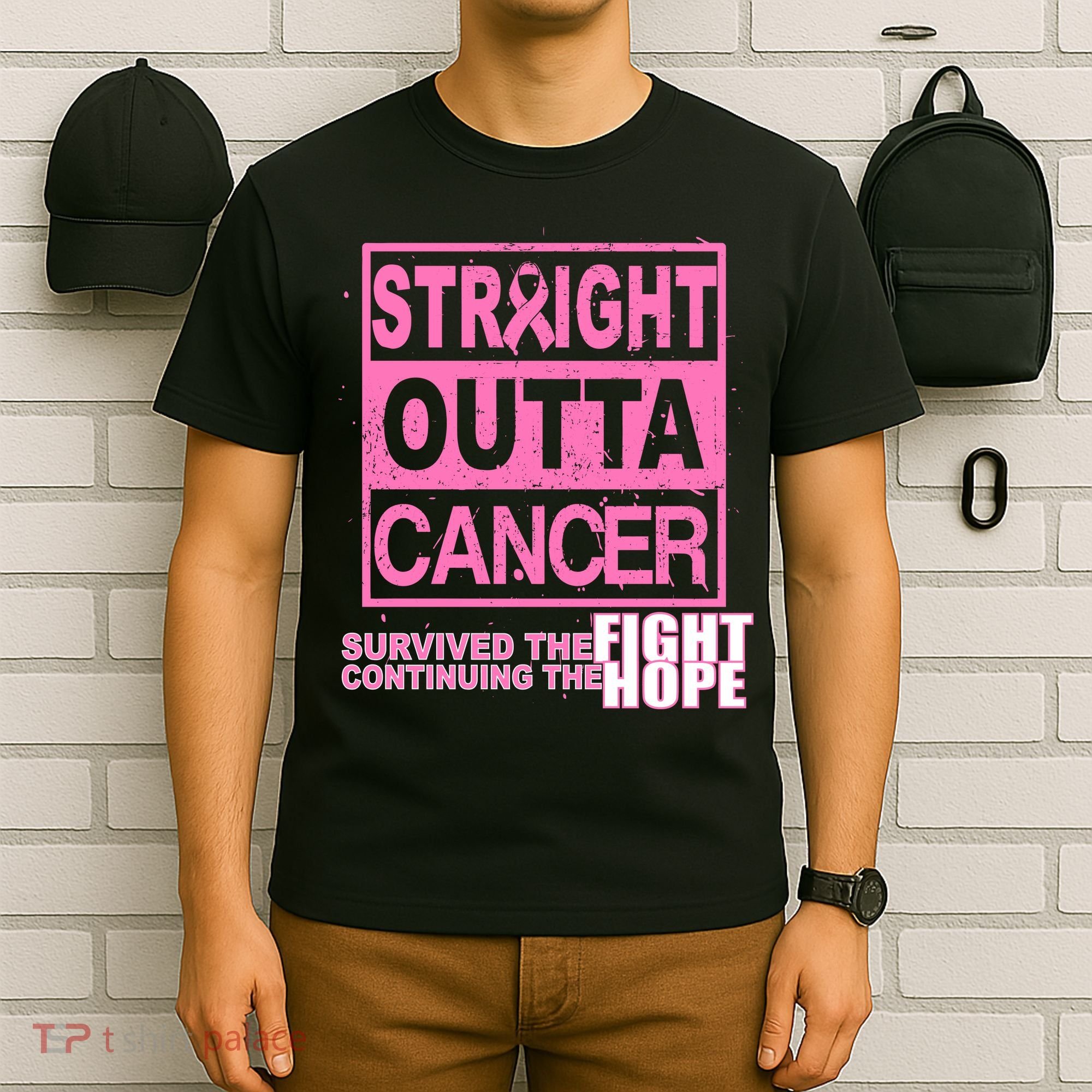 Straight Outta Breast Cancer Fight Hope T-Shirt