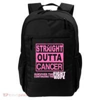 Straight Outta Breast Cancer Fight Hope Backpack thumb 0
