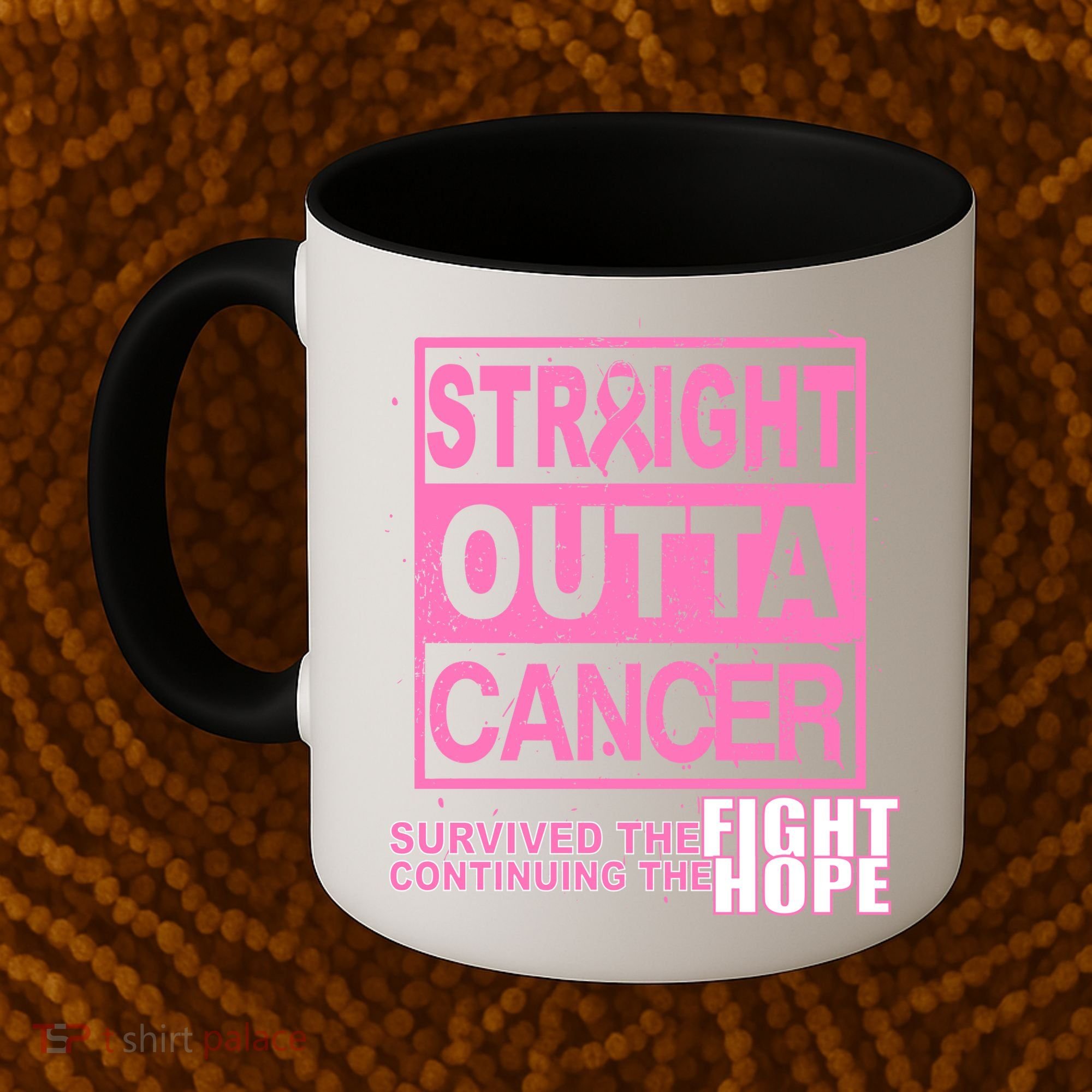 Straight Outta Breast Cancer Fight Hope Coffee Mug