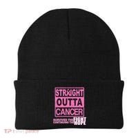 Straight Outta Breast Cancer Fight Hope Beanie thumb 0