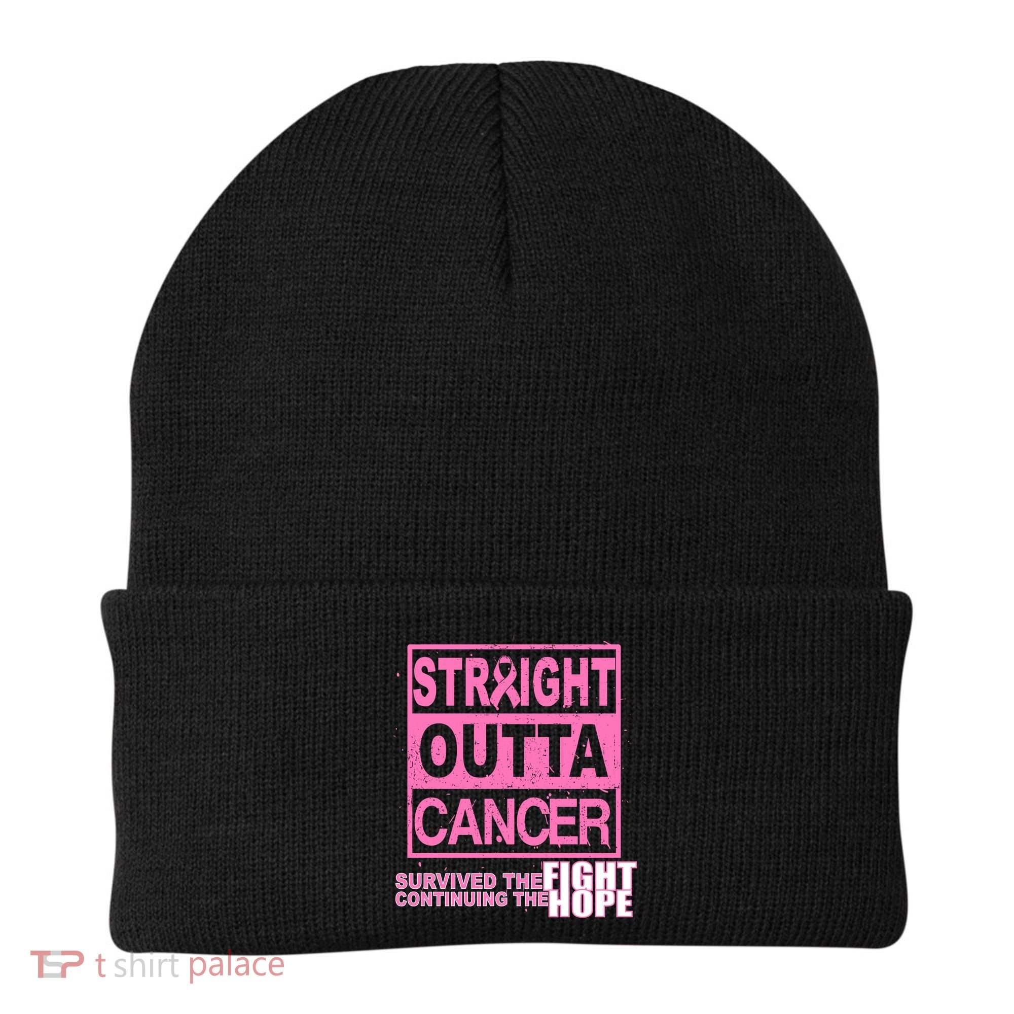 Straight Outta Breast Cancer Fight Hope Beanie