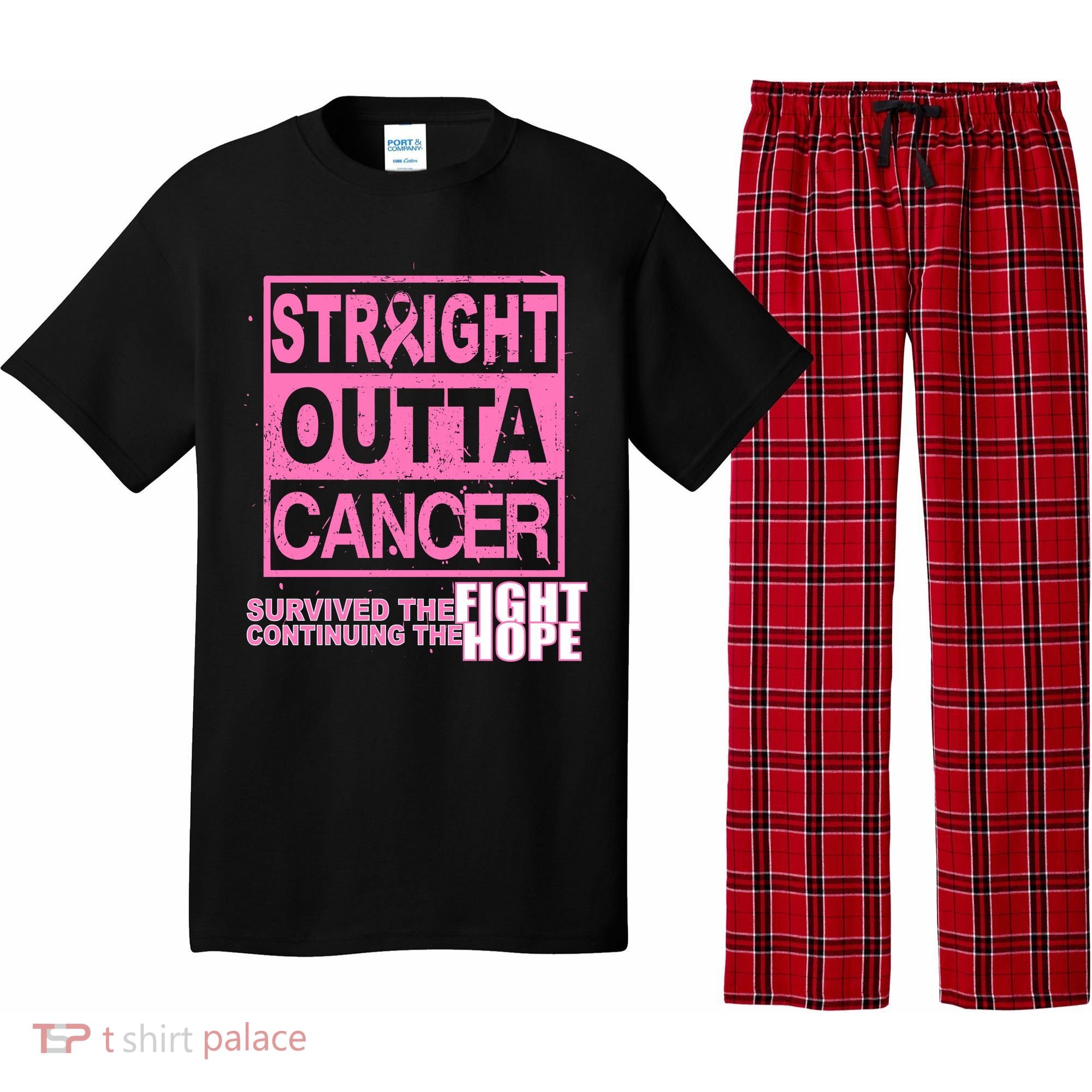 Straight Outta Breast Cancer Fight Hope Pajama Set