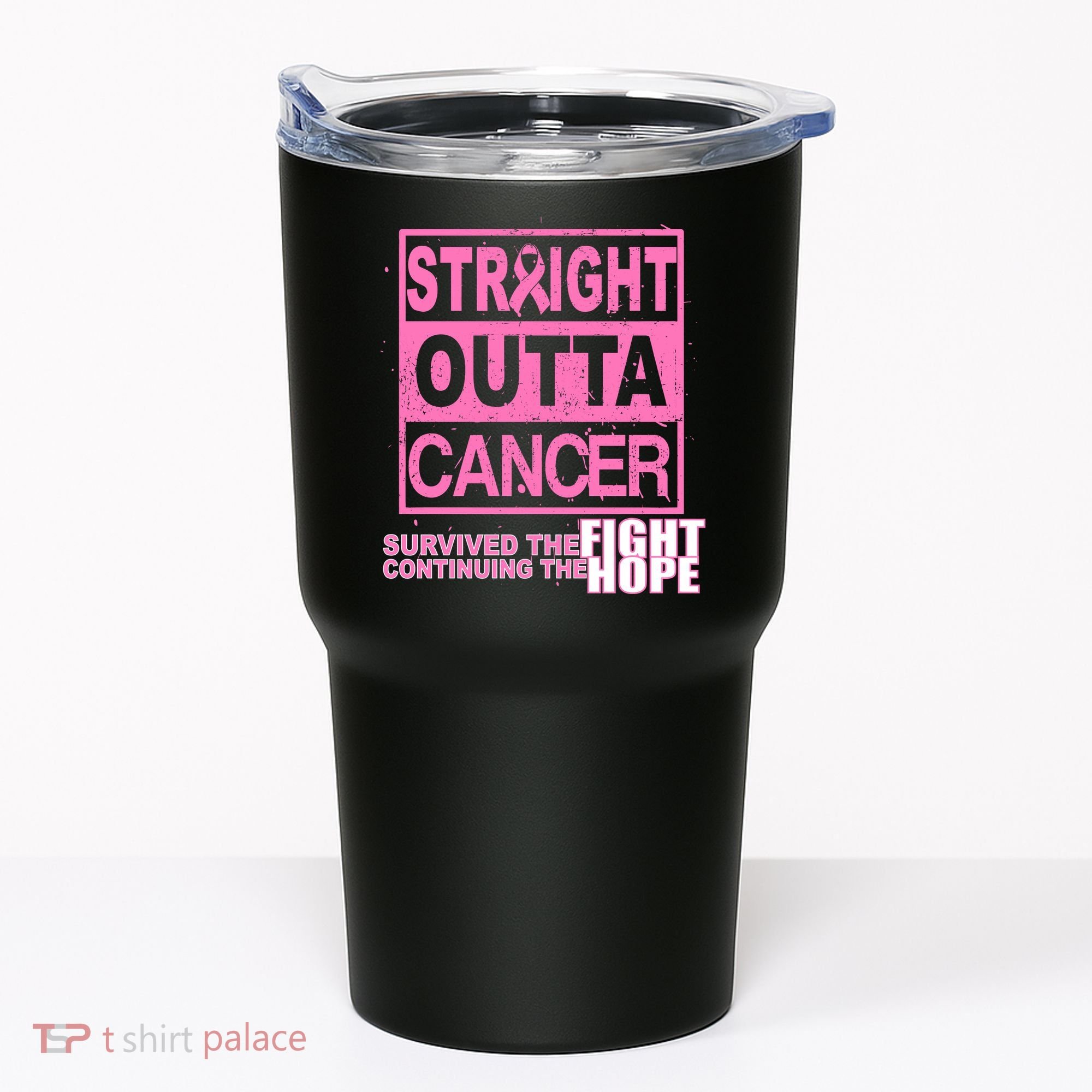 Straight Outta Breast Cancer Fight Hope Tumbler