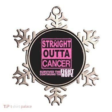 Straight Outta Breast Cancer Fight Hope Ornament