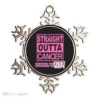Straight Outta Breast Cancer Fight Hope Ornament thumb 0