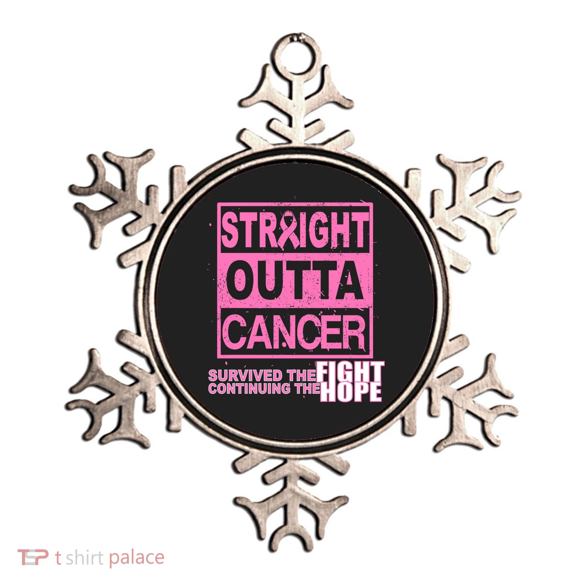 Straight Outta Breast Cancer Fight Hope Ornament