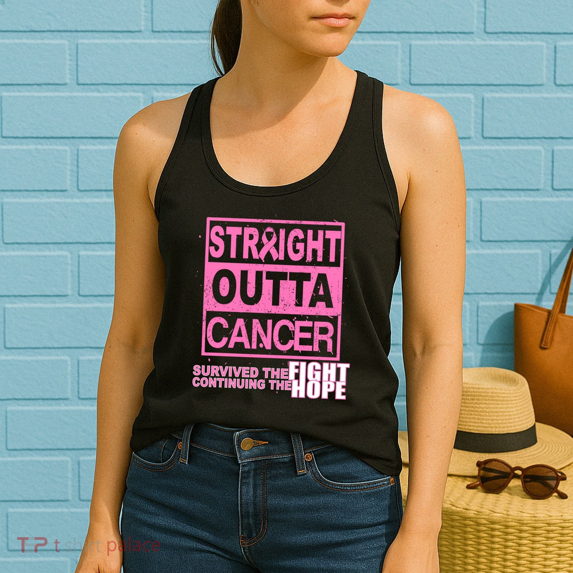 Straight Outta Breast Cancer Fight Hope Women's Tank Top