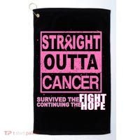 Straight Outta Breast Cancer Fight Hope Golf Towel thumb 0