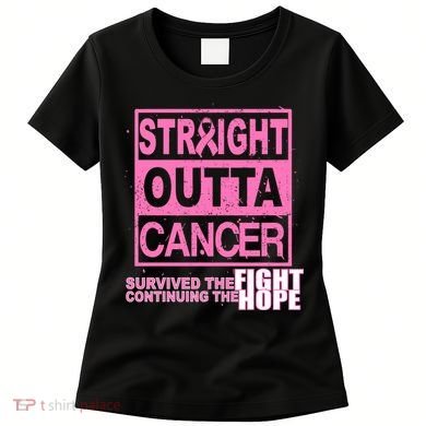 Straight Outta Breast Cancer Fight Hope Women's T-Shirt