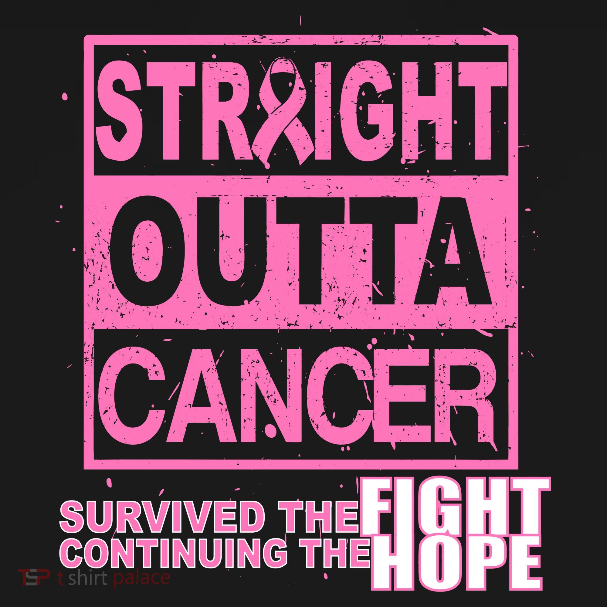 Straight Outta Breast Cancer Fight Hope Women's T-Shirt
