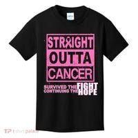 Straight Outta Breast Cancer Fight Hope Kids T-Shirt thumb 0