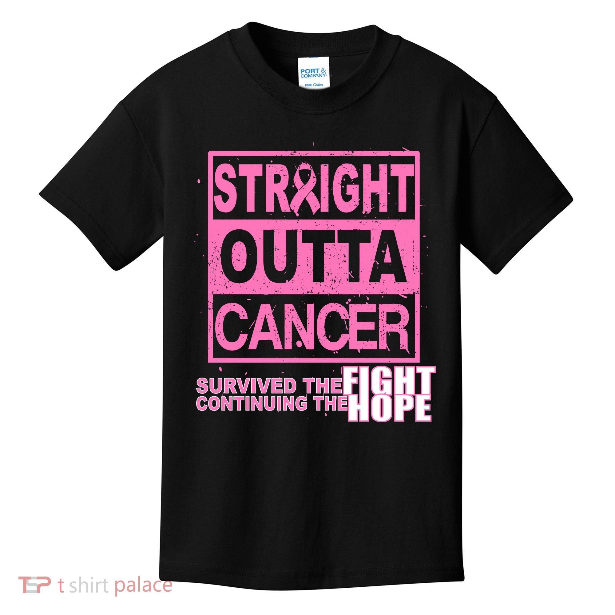 Straight Outta Breast Cancer Fight Hope Kids T-Shirt