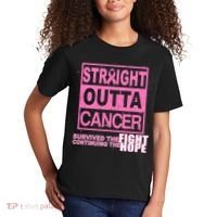Straight Outta Breast Cancer Fight Hope Kids T-Shirt thumb 2