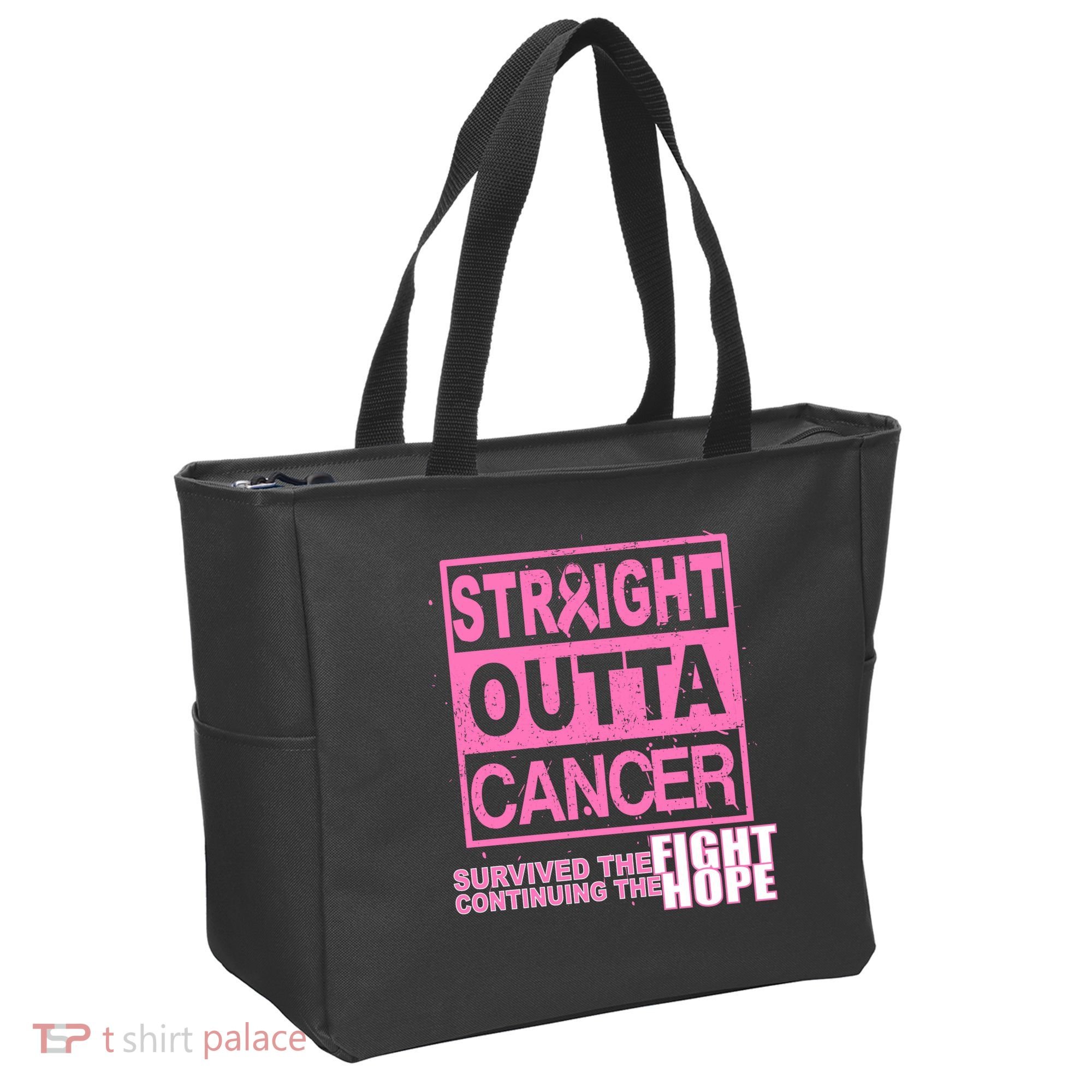 Straight Outta Breast Cancer Fight Hope Tote Bag