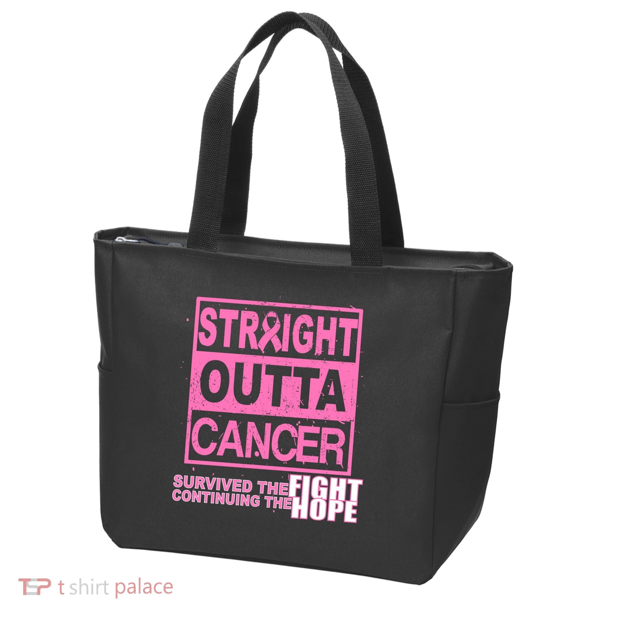 Straight Outta Breast Cancer Fight Hope Tote Bag