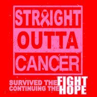 Straight Outta Breast Cancer Fight Hope Santa Hat thumb 1