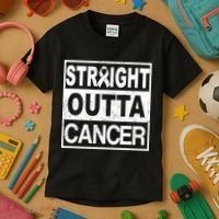 Straight Outta Cancer Kids T-Shirt thumb 3