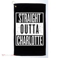 Straight Outta Charlotte Golf Towel thumb 0