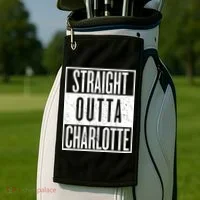 Straight Outta Charlotte Golf Towel thumb 2