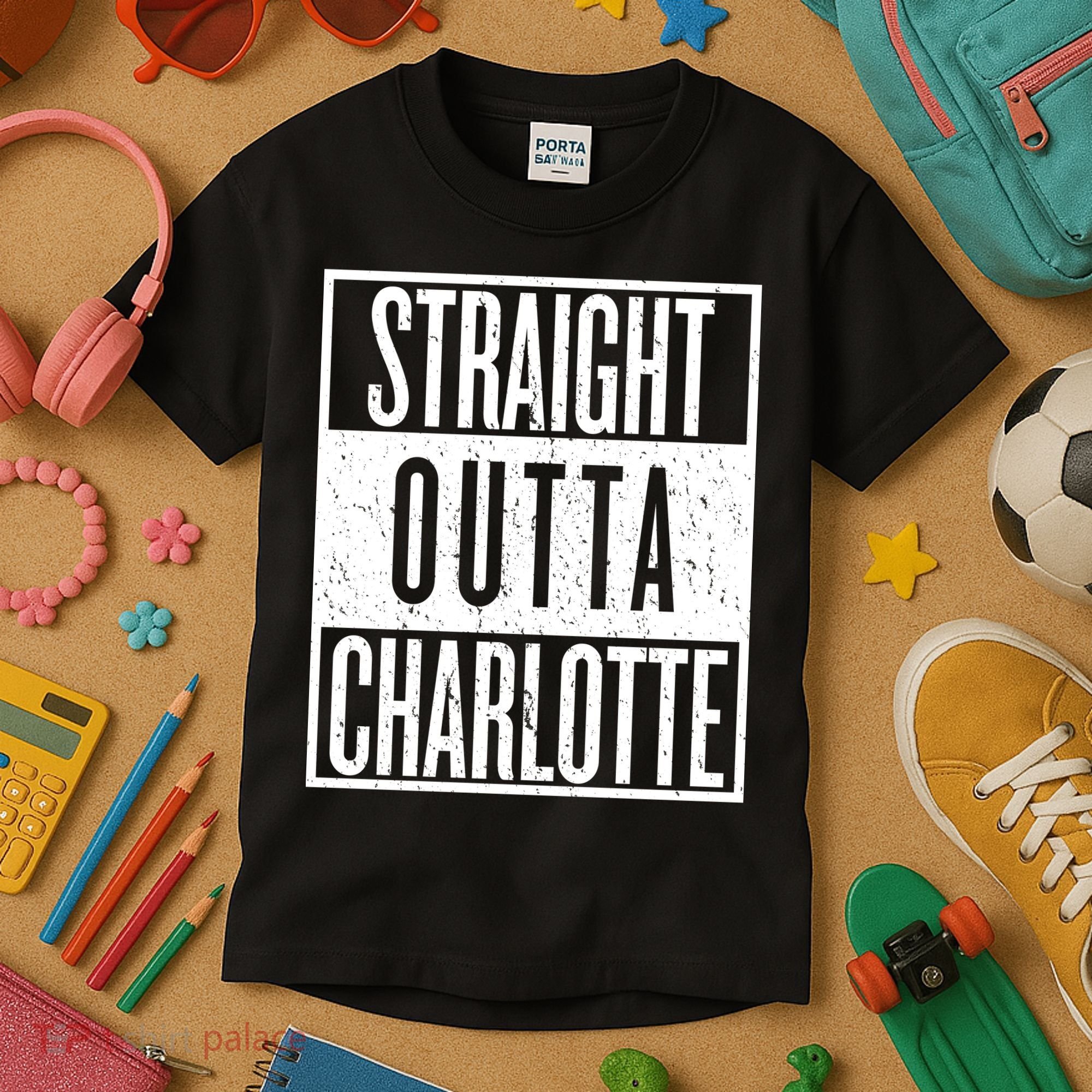 Straight Outta Charlotte Kids T-Shirt