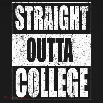 Straight Outta College V-Neck T-Shirt