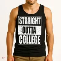 Straight Outta College Tank Top thumb 3