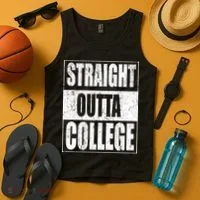 Straight Outta College Tank Top thumb 4