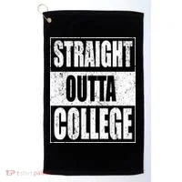 Straight Outta College Golf Towel thumb 0