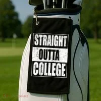 Straight Outta College Golf Towel thumb 2