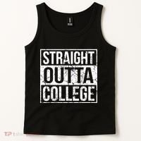 Straight Outta College Funny Senior Graduate Graudation Tank Top thumb 2