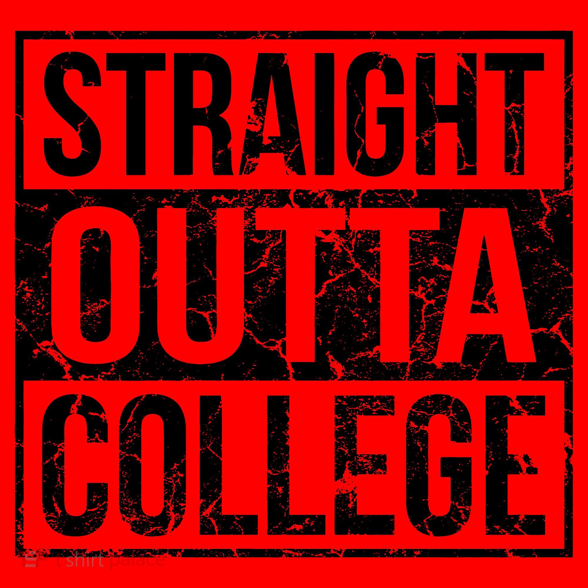 Straight Outta College Funny Senior Graduate Graudation Santa Hat